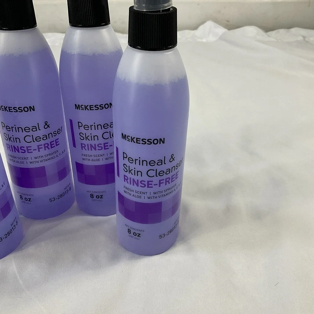 New McKesson Perineal & Skin Cleanser Rinse 4 Bottles X 8 Oz Each Fresh Scent